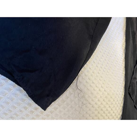 Talulah Boho Silky Black Palazzo Tie Front High Slit Wide Leg Pull On Pants Lg - Picture 8 of 12